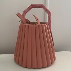 Pink Leather Shell Bag
